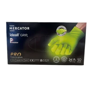 Mercator Ideall Grip+ Predator Pro Protective Gloves – Green Nitrile (Heavy-Duty)