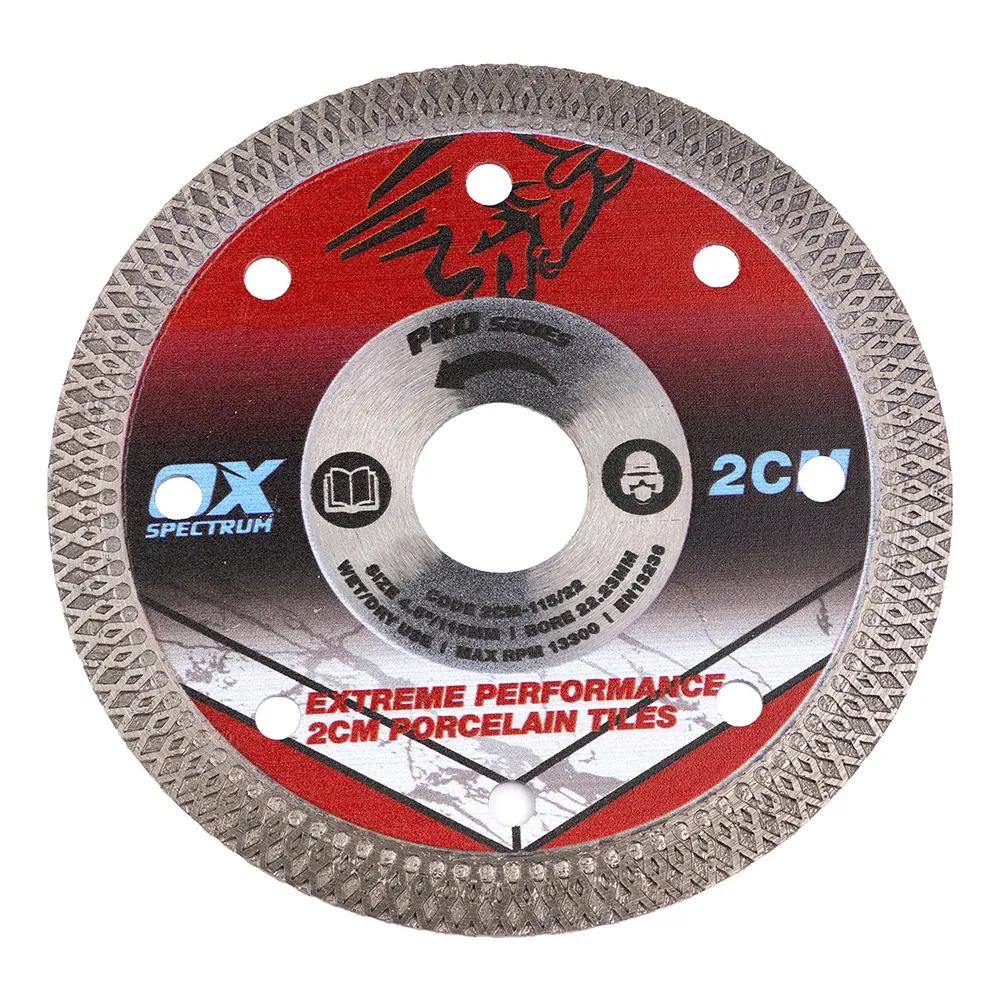 OX Pro 2 cm Porcelain Cutting Blade – 115 mm / 4.5 in, 22.23 mm Bore - Image 2