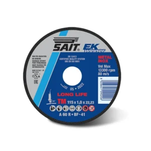 SAIT EK WINNER TM A60R Flat Cutting Wheels — Metal/Inox, Box of 20