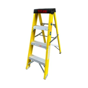 TITAN Fibreglass Swingback Step Ladder – Heavy Duty Trade Steps