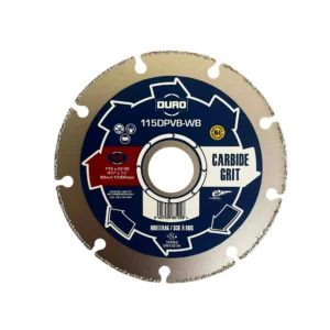 Duro 115DPVB-WB Carbide Grit Blade 115mm – Wood, Plastics & Multi-Material Cutting Disc