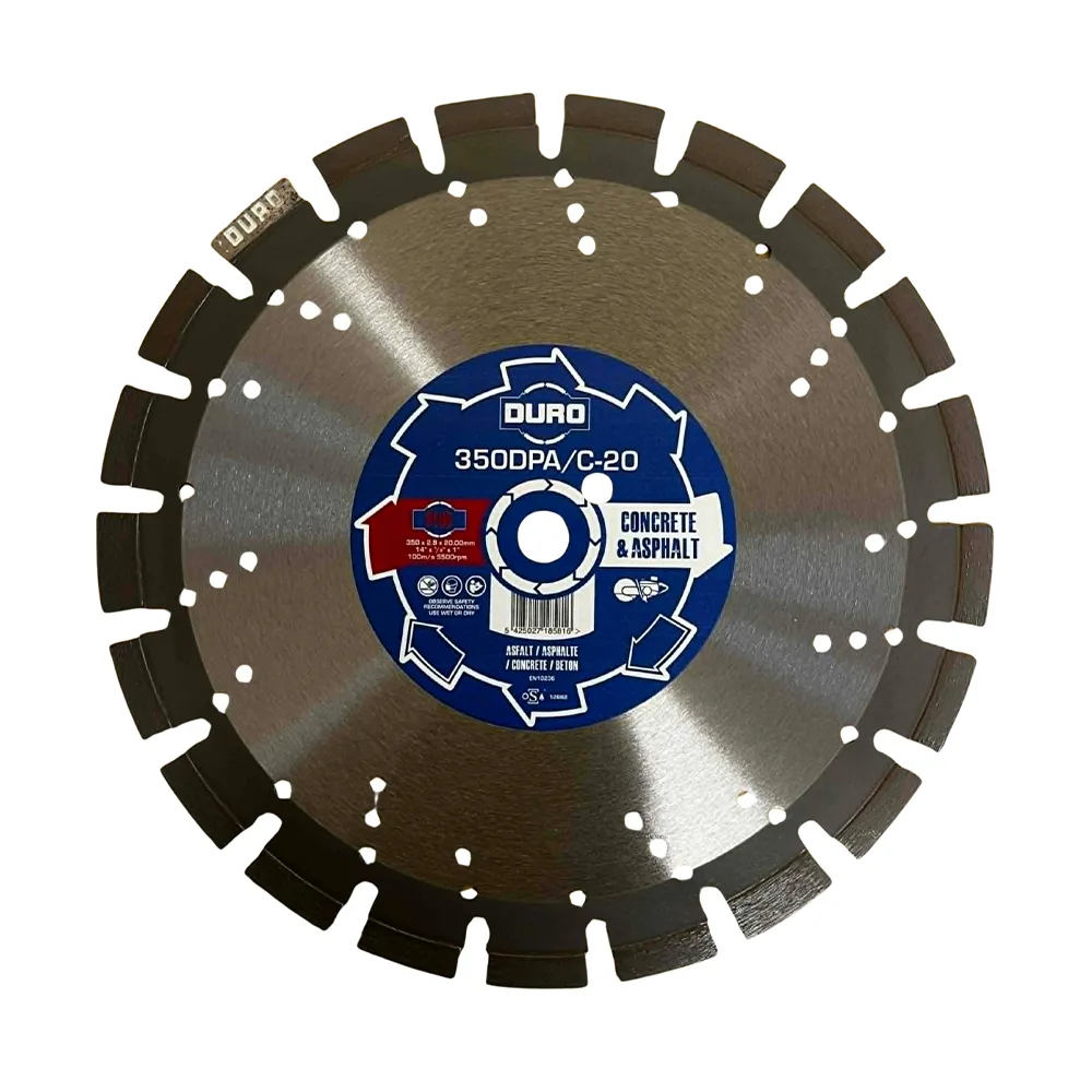 Duro 350DPA/C-20 Diamond Blade 350mm – Asphalt & Abrasive Concrete Cutting Disc 20mm Bore