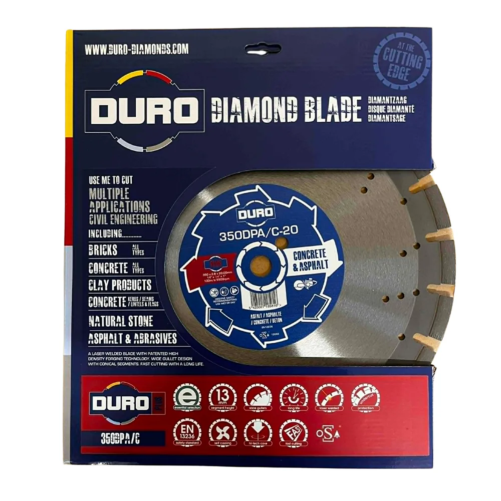 Duro 350DPA/C-20 Diamond Blade 350mm – Asphalt & Abrasive Concrete Cutting Disc 20mm Bore - Image 2