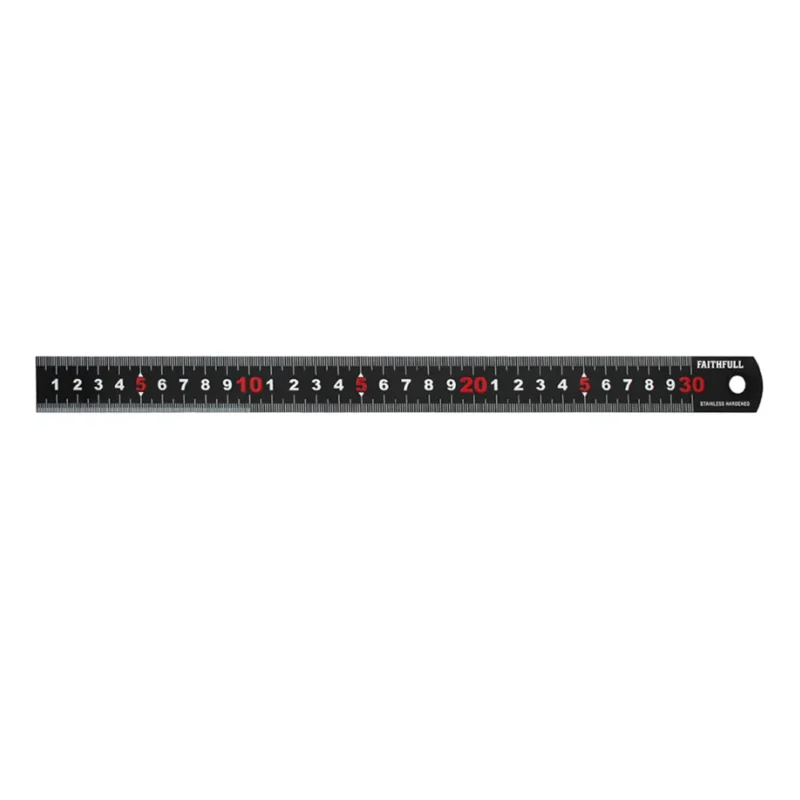 Measuring Rule Asm Faithfull Matt Black Stainless Steel Measuring Rule 300mm FAIRUL300MB ...