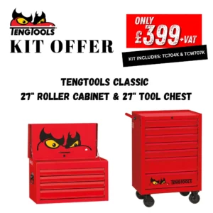 TengTools TCW707K & TC704K Tool Storage Kit Offer 7 Drawer Roller Cabinet & 4 Drawer Tool Chest