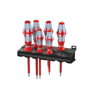 Wera 3160 i / 3165 i/6 Stainless Steel VDE Screwdriver Set 6 Piece with Rack – 05022745001