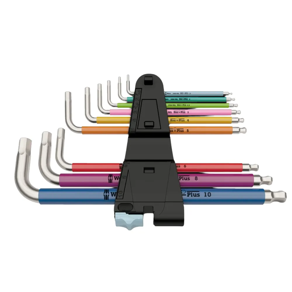 Wera 3950/9 Hex-Plus Multicolour Stainless L-Key Set Metric 9 Piece – 05022669001