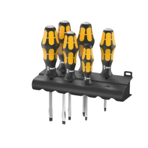 Wera 932/918/6 Kraftform Chiseldriver Screwdriver Set 6 Piece with Rack – 05018287001