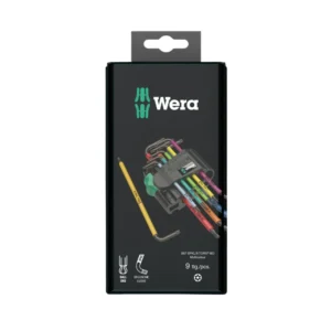 Wera 967/9 TX BO Multicolour 1 SB L-Key Set Torx BO BlackLaser 9 Piece – 05073599001