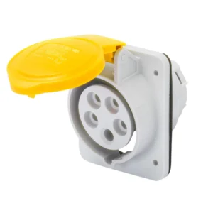 GEWISS GW62201H 16A 100-130V 2P+E 10° Flush Mounting Socket – IP44/IP54